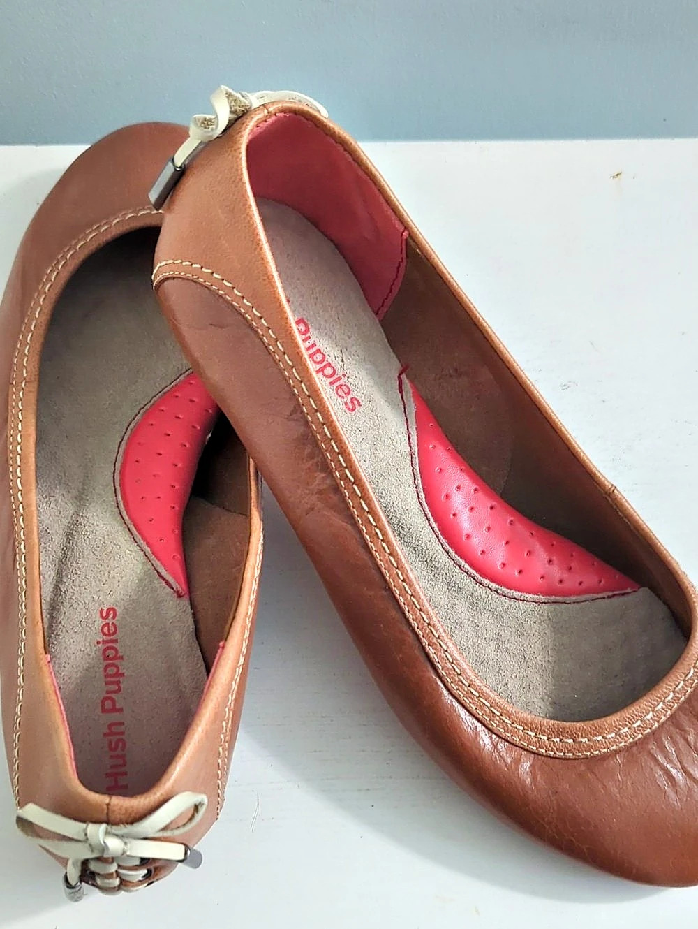 Hush Puppies Sz 7 Brown Mary Jane Flats